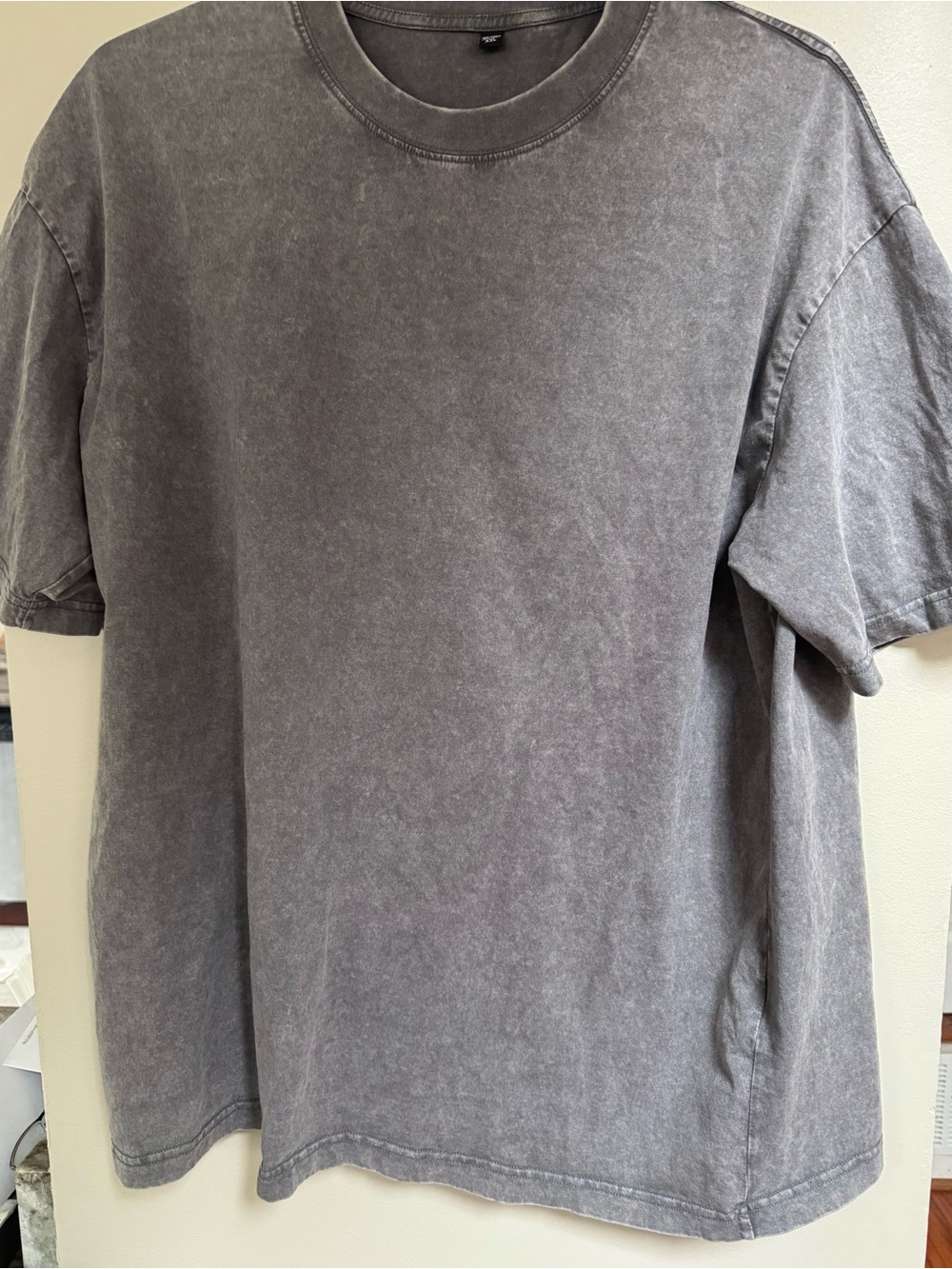 Washed Gray Crewneck Short Sleeve T‑Shirt - Men's